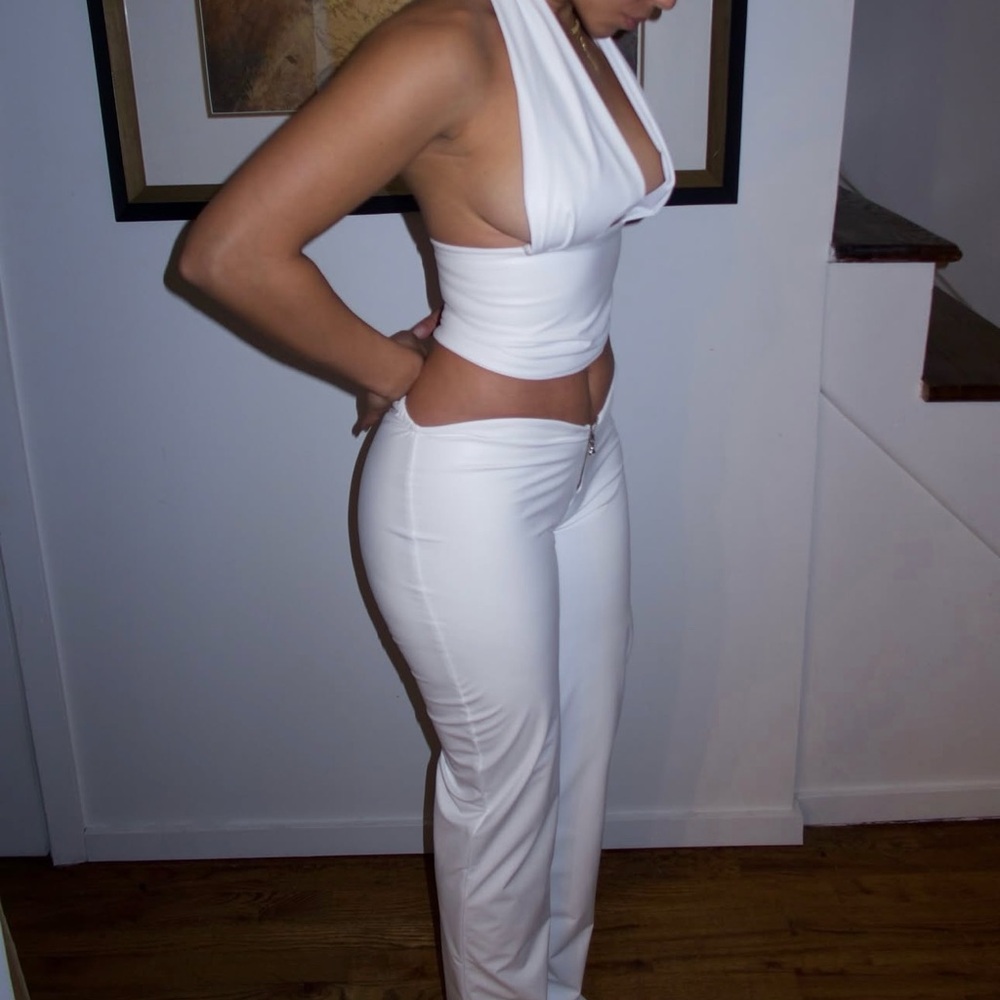 Elegant White Halter Jumpsuit